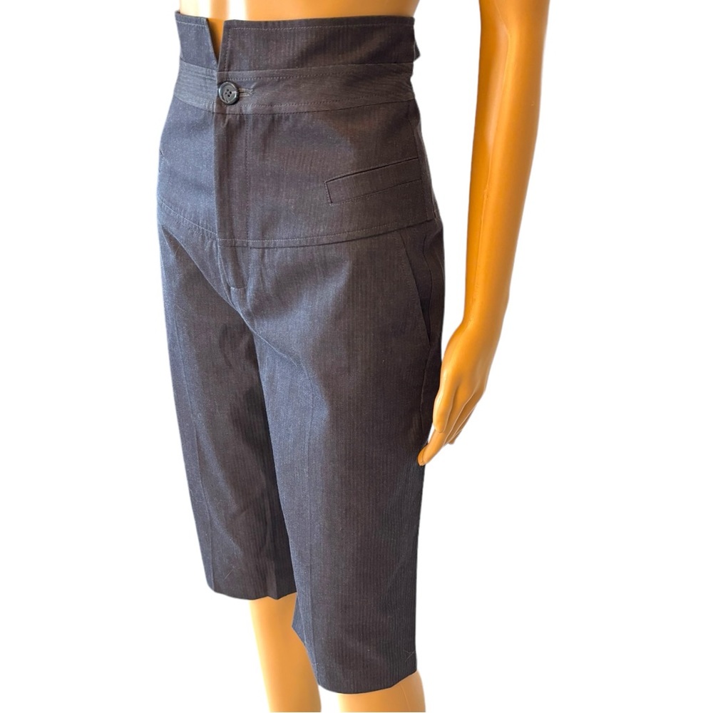 Alvin Valley Grey Pinstripe Ultra High Rise Capri Pants - Picture 6 of 10